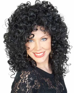 Cher Curly Black Wig