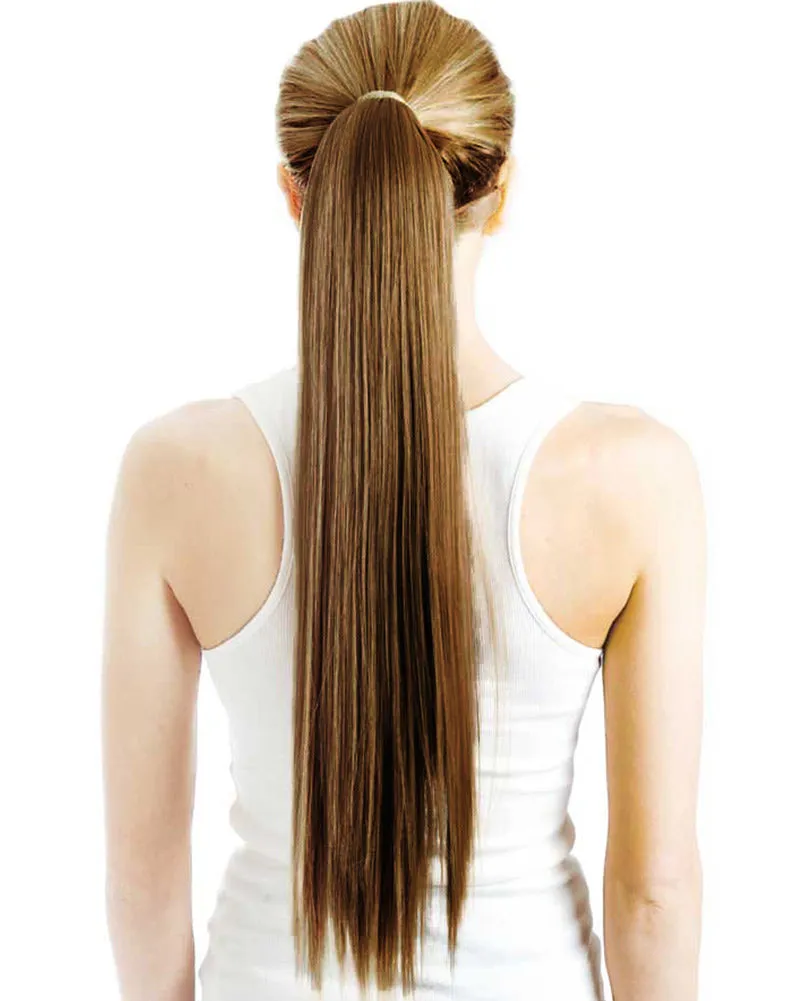 Chestnut Brown Wrap Around 60cm Deluxe Ponytail