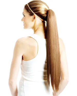 Chestnut Brown Wrap Around 60cm Deluxe Ponytail