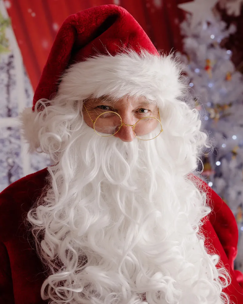 Christmas Professional Plush Crimson Santa Hat