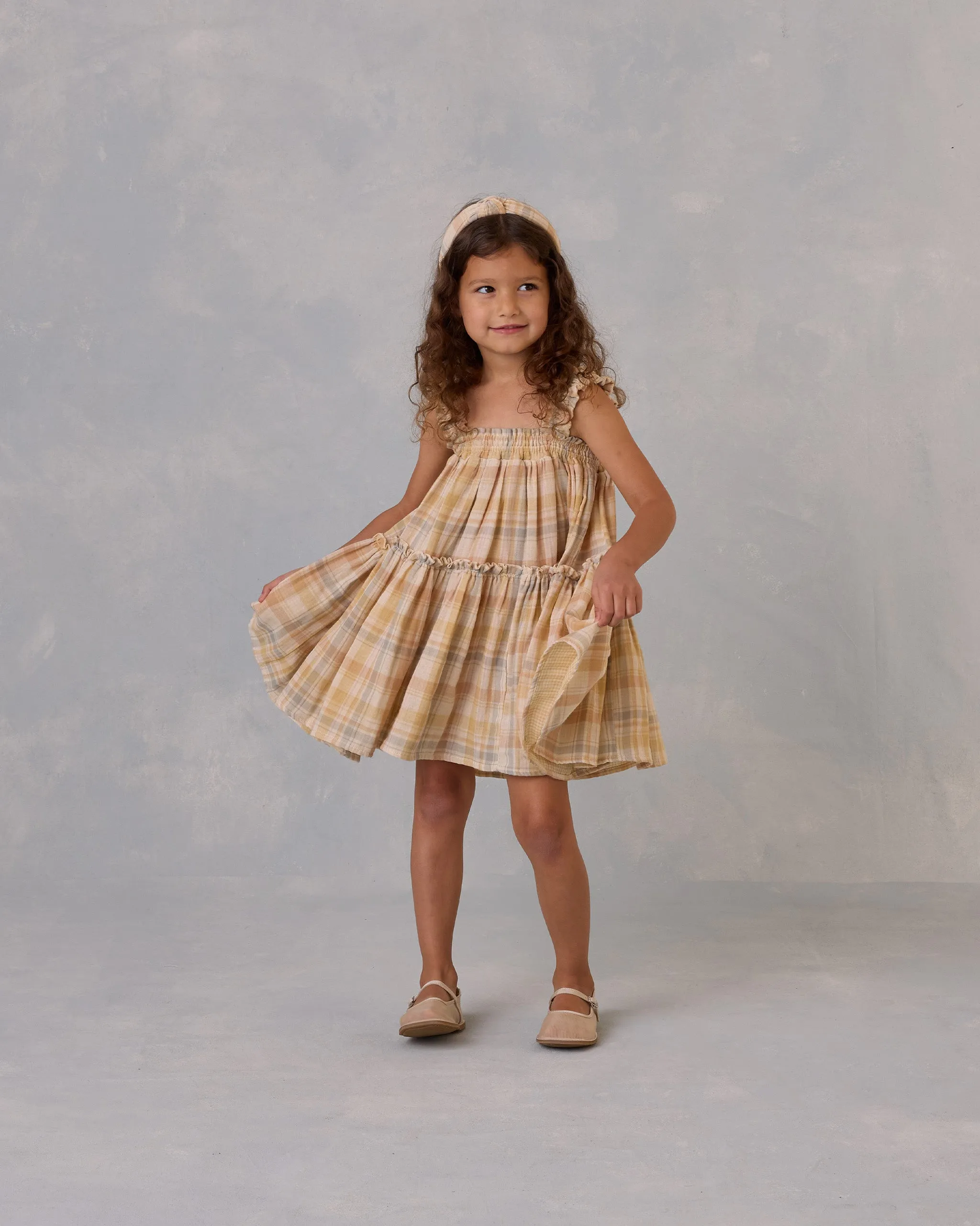 Cicily Dress || Pastel Plaid