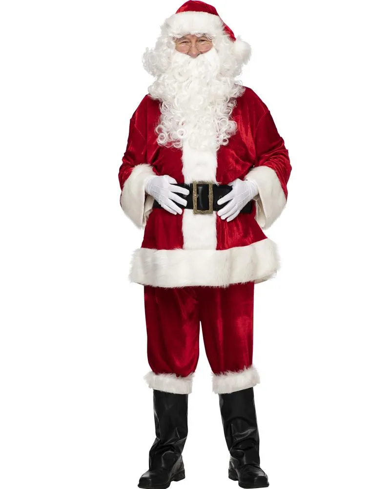 Complete Velour Santa Suit Christmas Bundle