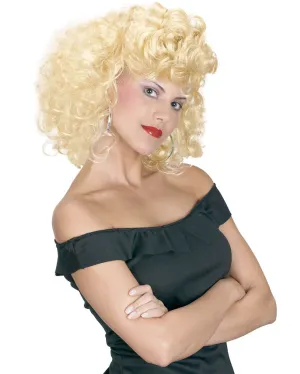 Cool 50s Girl Curly Blonde Wig