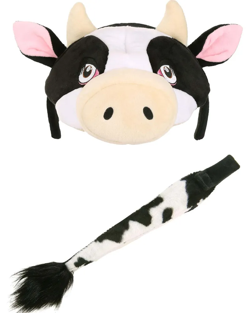 Cow Plush Headband and Tail Deluxe Set