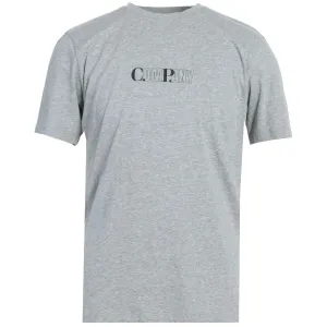 CP Company Grey Bold CP Logo T-Shirt