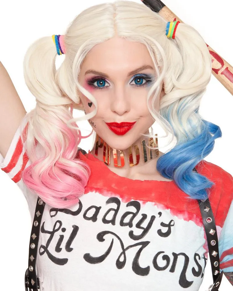 Daddys Lil Monster Premium Platinum Blonde Pigtails Wig