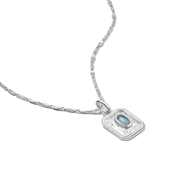 Daisy London DECEMBER BLUE TOPAZ BIRTHSTONE NECKLACE Sterling Silver BS12_SLV