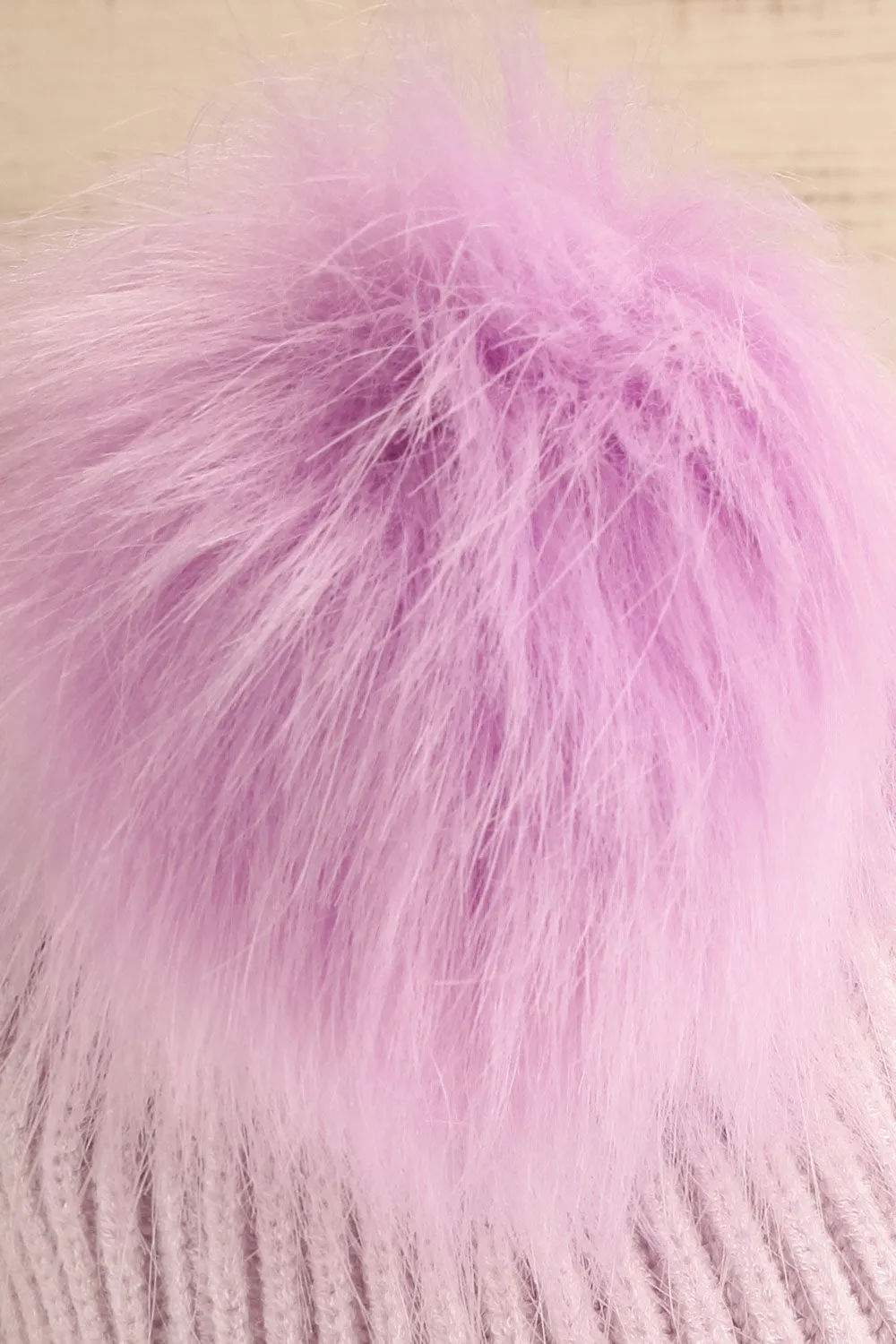 Detourne Lilac | Knit Tuque w/ Pompom