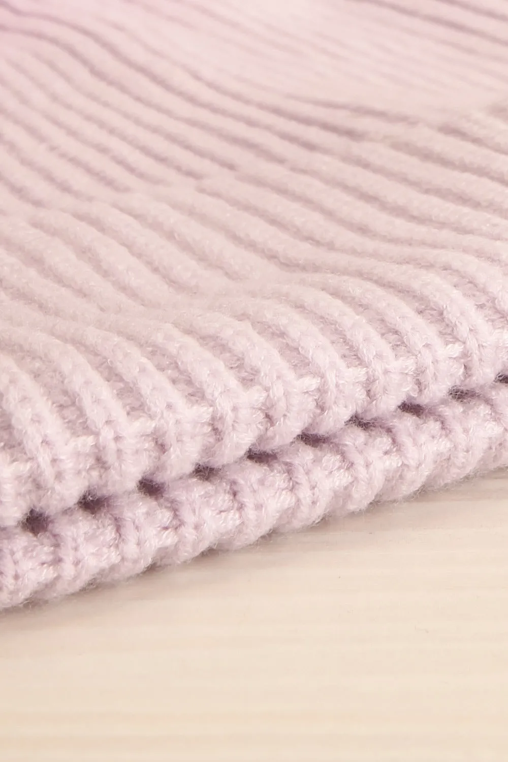 Detourne Lilac | Knit Tuque w/ Pompom