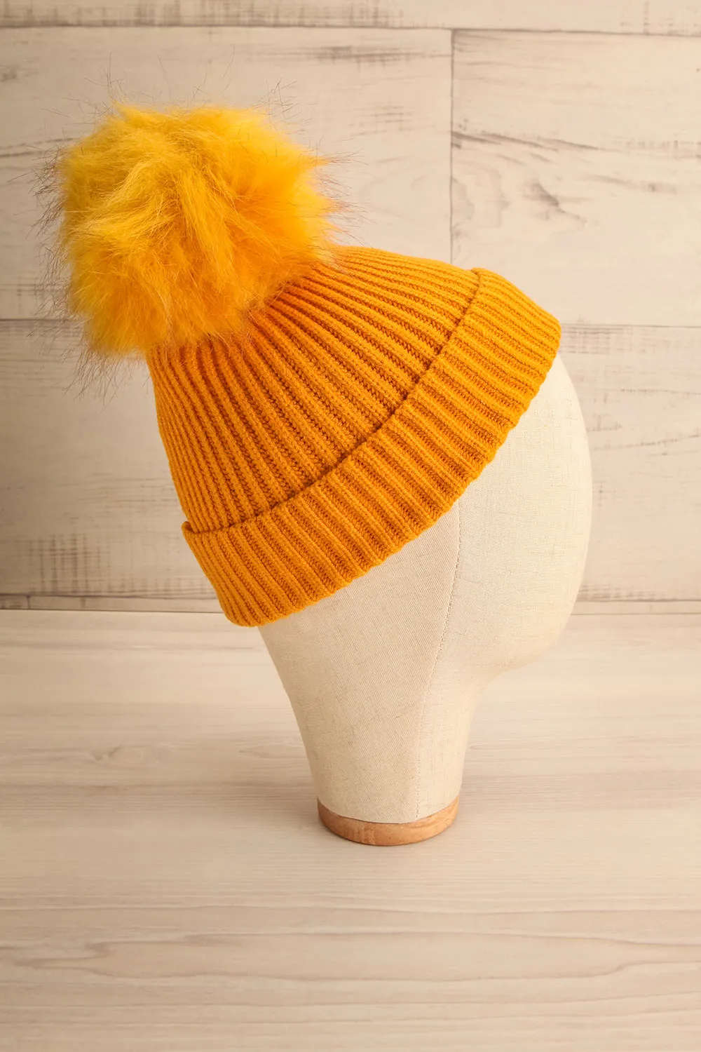 Detourne Mustard | Knit Tuque w/ Pompom