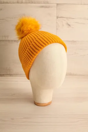 Detourne Mustard | Knit Tuque w/ Pompom