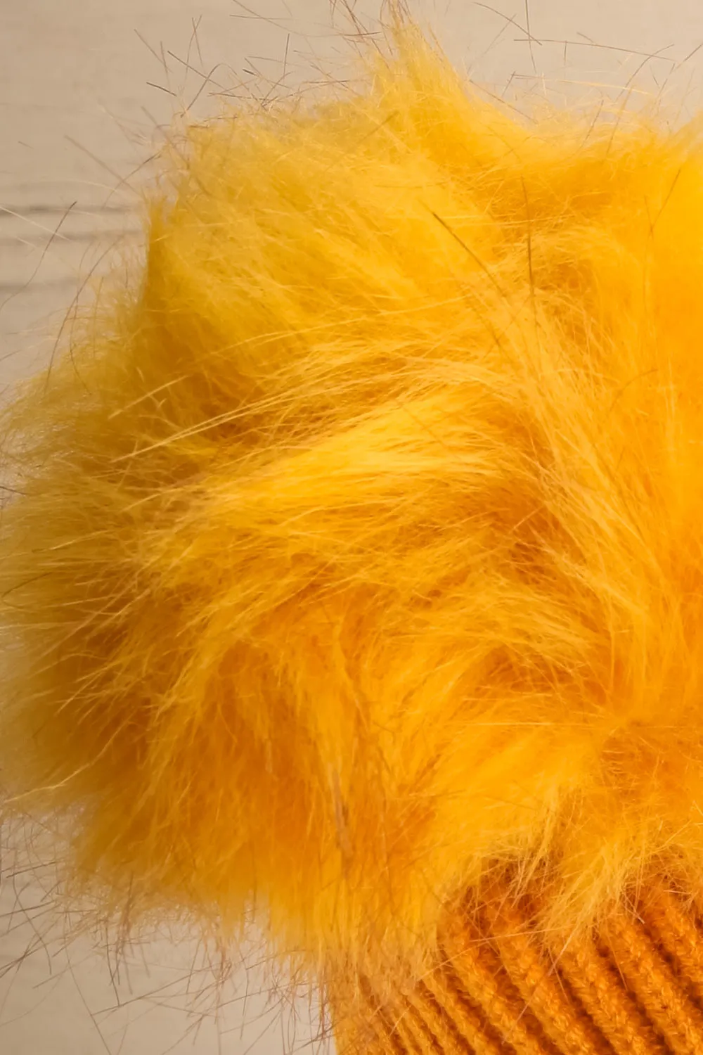 Detourne Mustard | Knit Tuque w/ Pompom