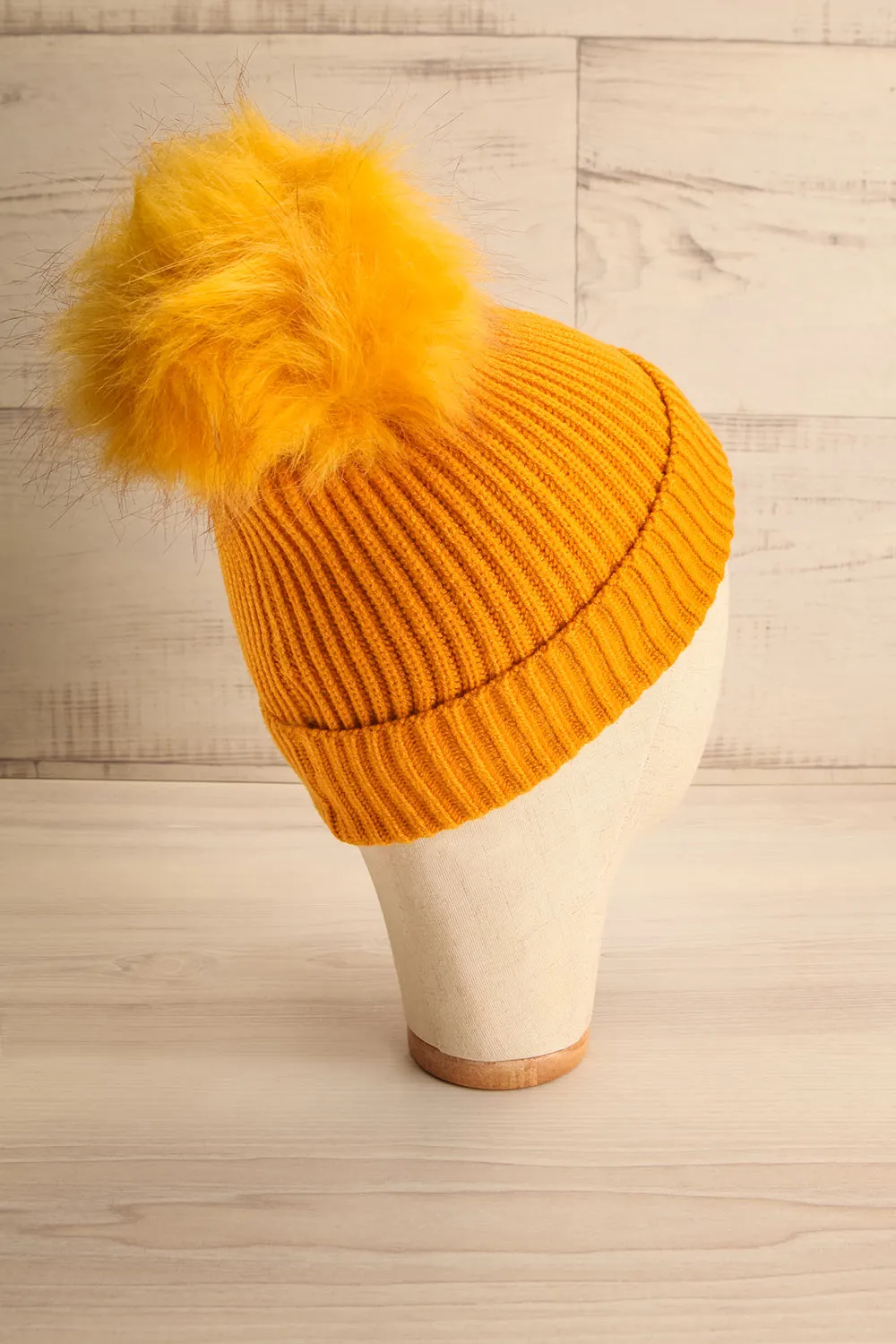 Detourne Mustard | Knit Tuque w/ Pompom