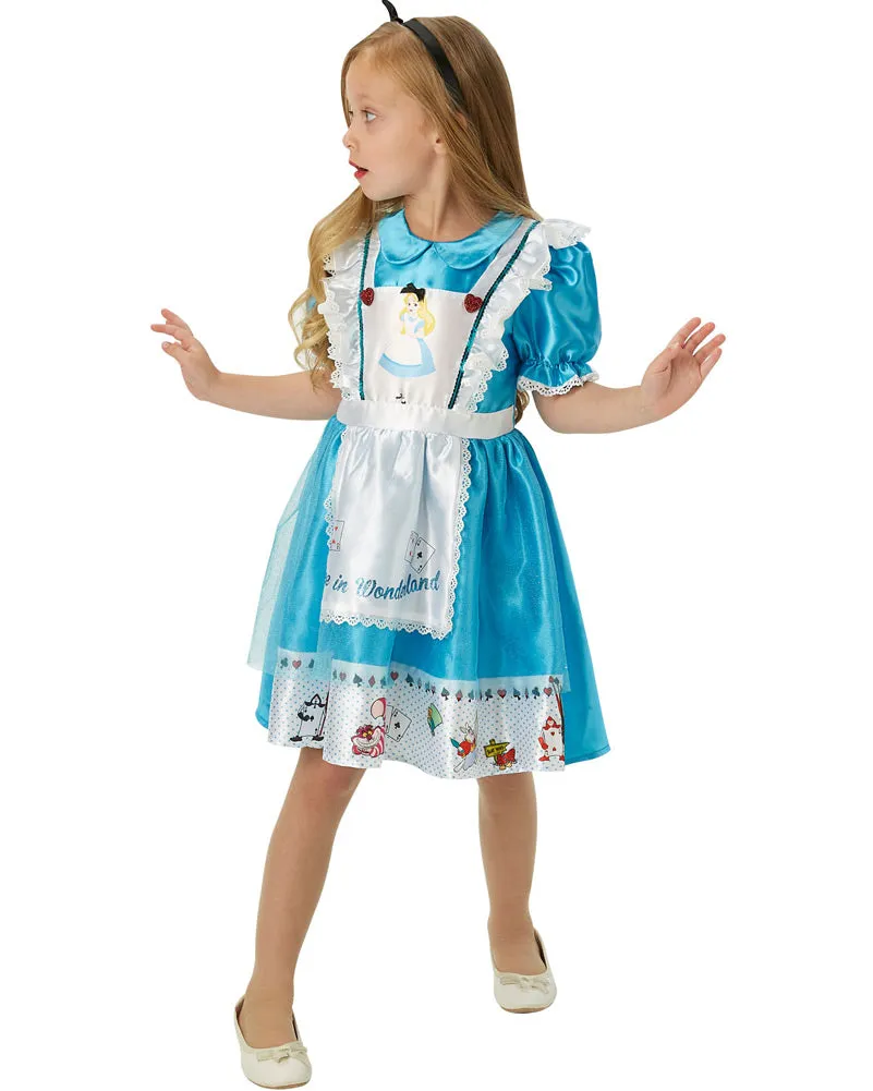 Disney Alice In Wonderland Deluxe Girls Costume