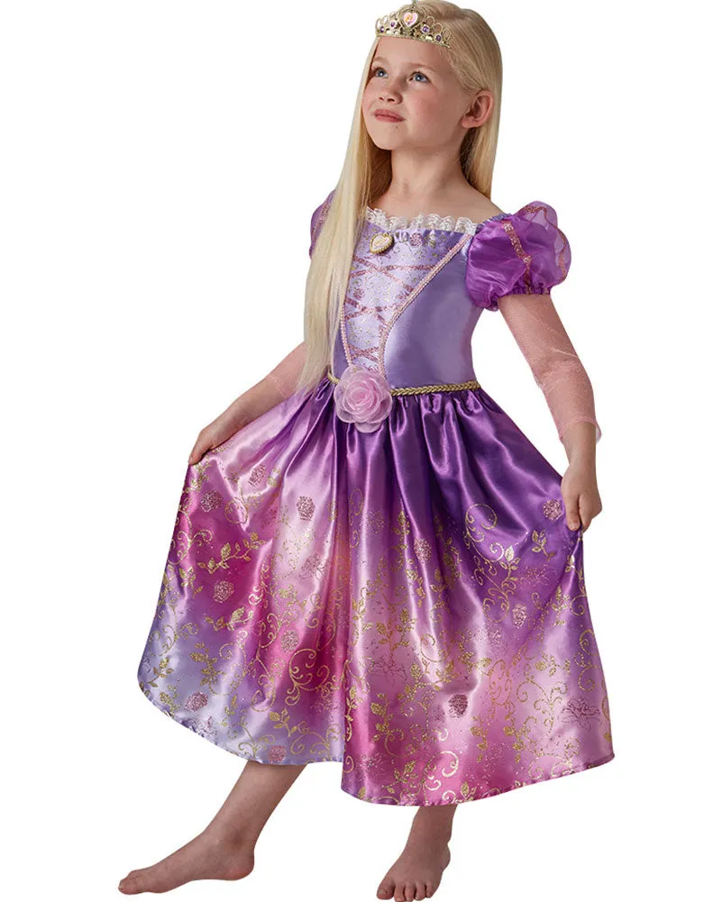 Disney Rapunzel Rainbow Deluxe Girls Costume