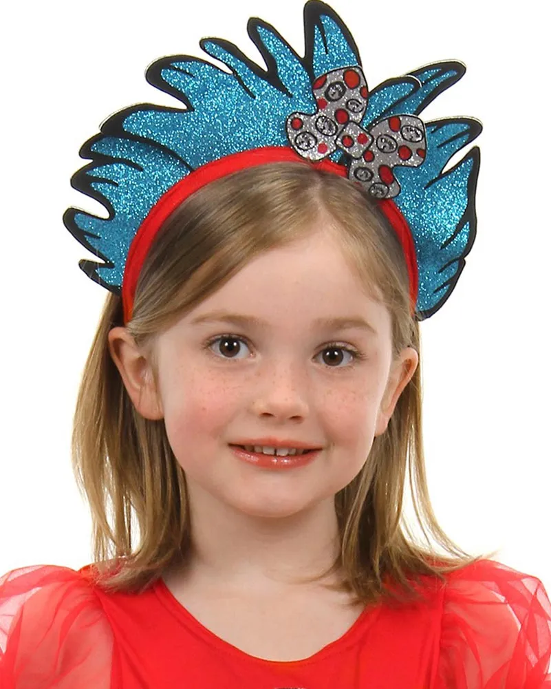 Dr Seuss Cat in the Hat Thing 1 and Thing 2 Glitter Deluxe Headband