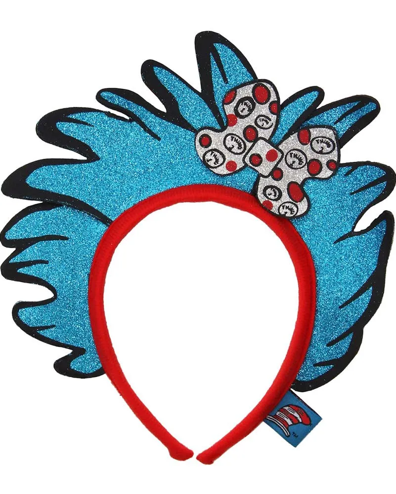 Dr Seuss Cat in the Hat Thing 1 and Thing 2 Glitter Deluxe Headband