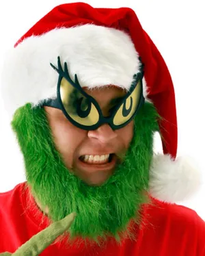Dr Seuss The Grinch Deluxe Hat with Attached Beard