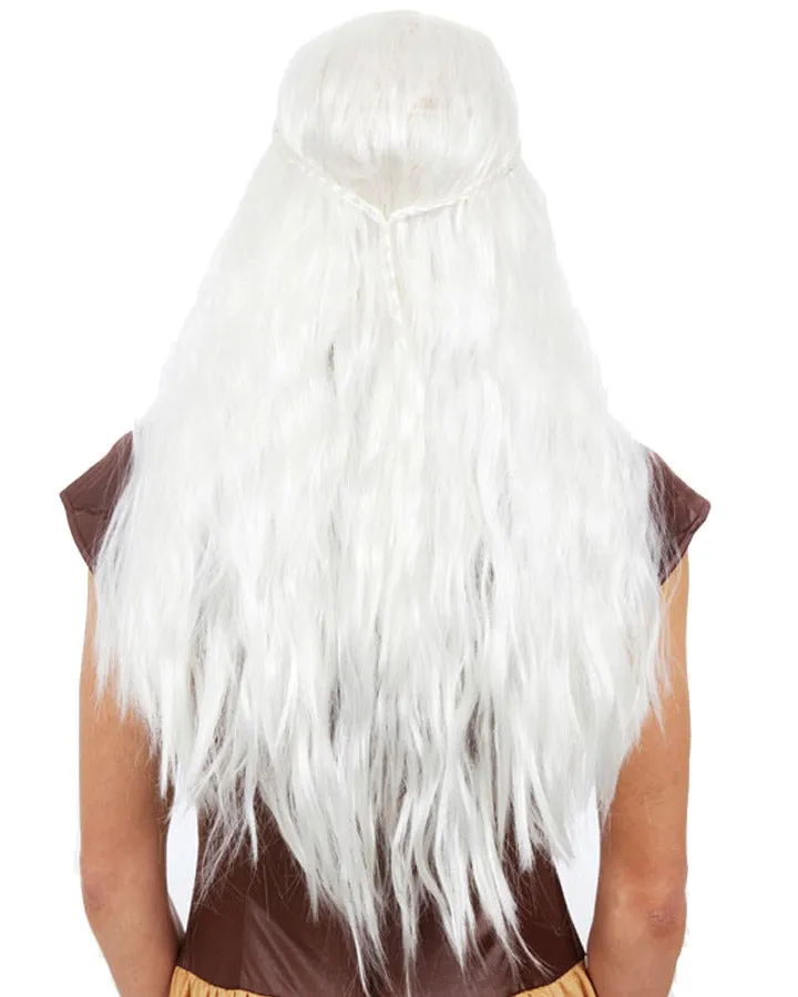 Dragon Mother Long White Wig