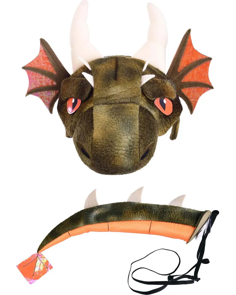 Dragon Plush Headband and Tail Deluxe Set