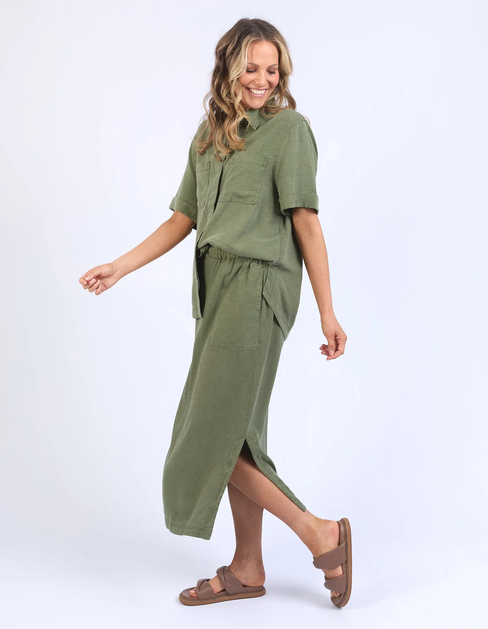 Elm Mila Utility Shirt Clover
