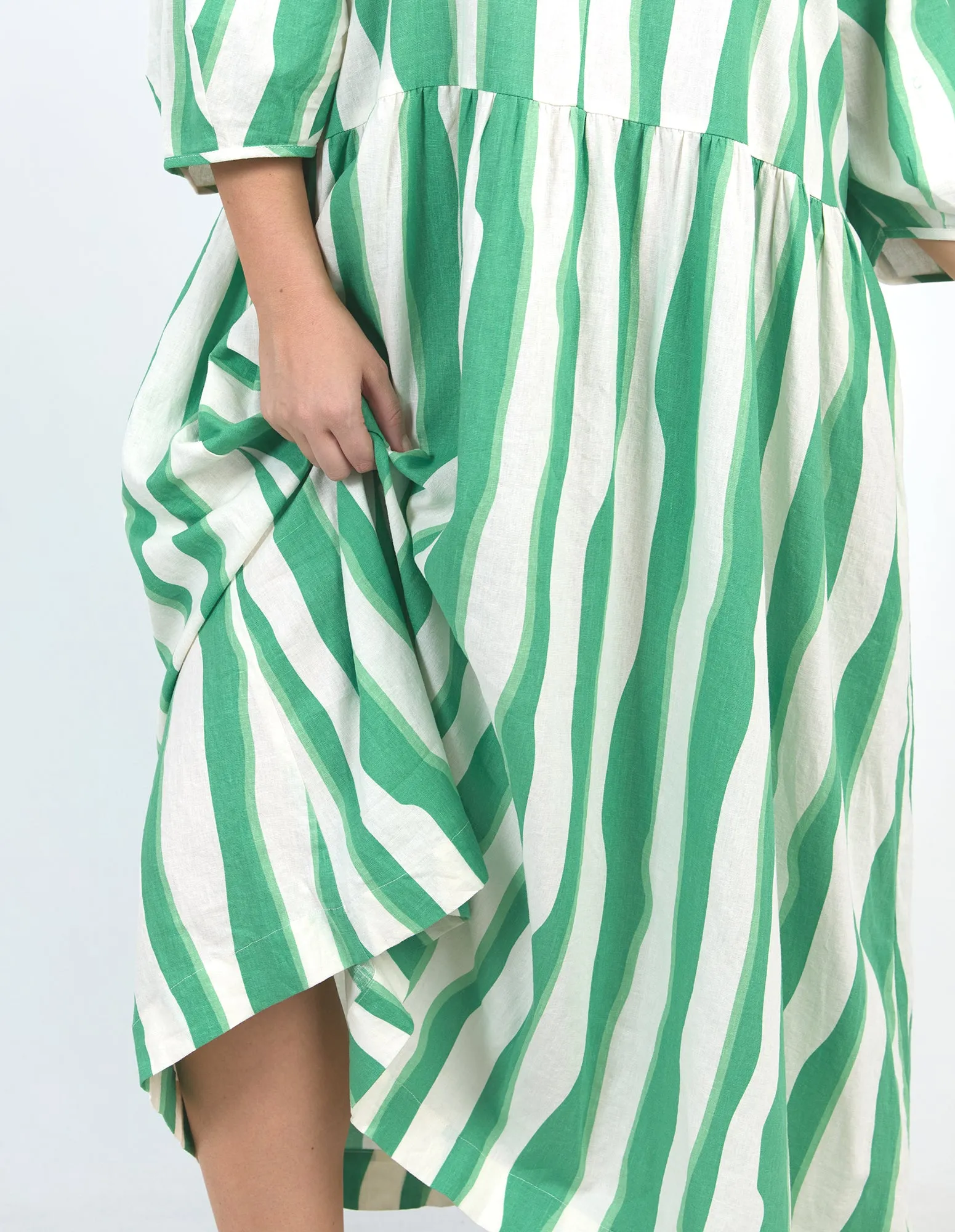 Elm Spritz Stripe Dress Greenbriar/White Stripe