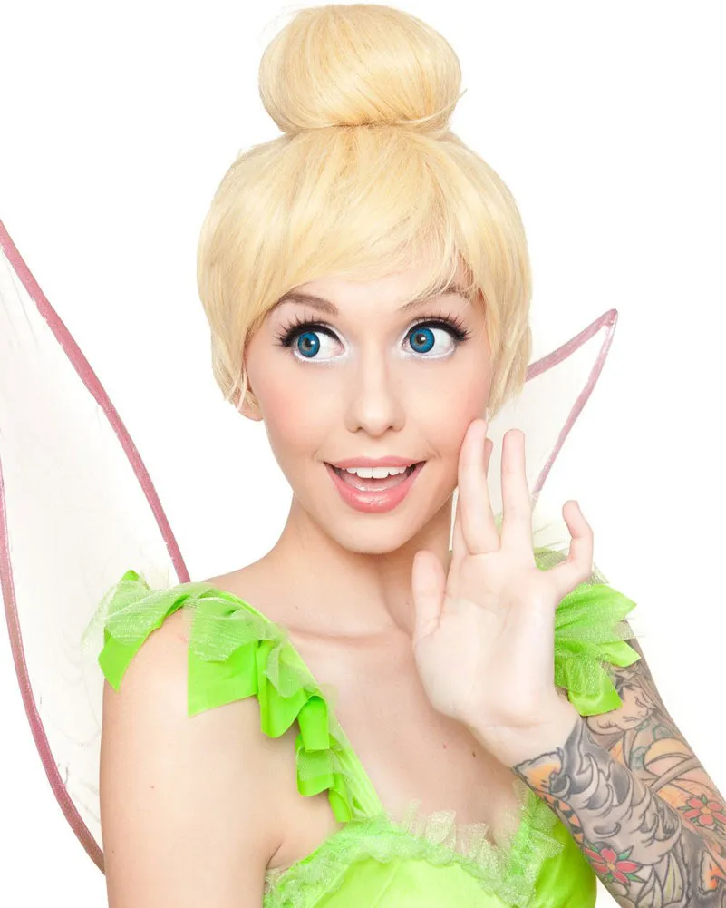Fairy Bell Premium Blonde Bun Wig