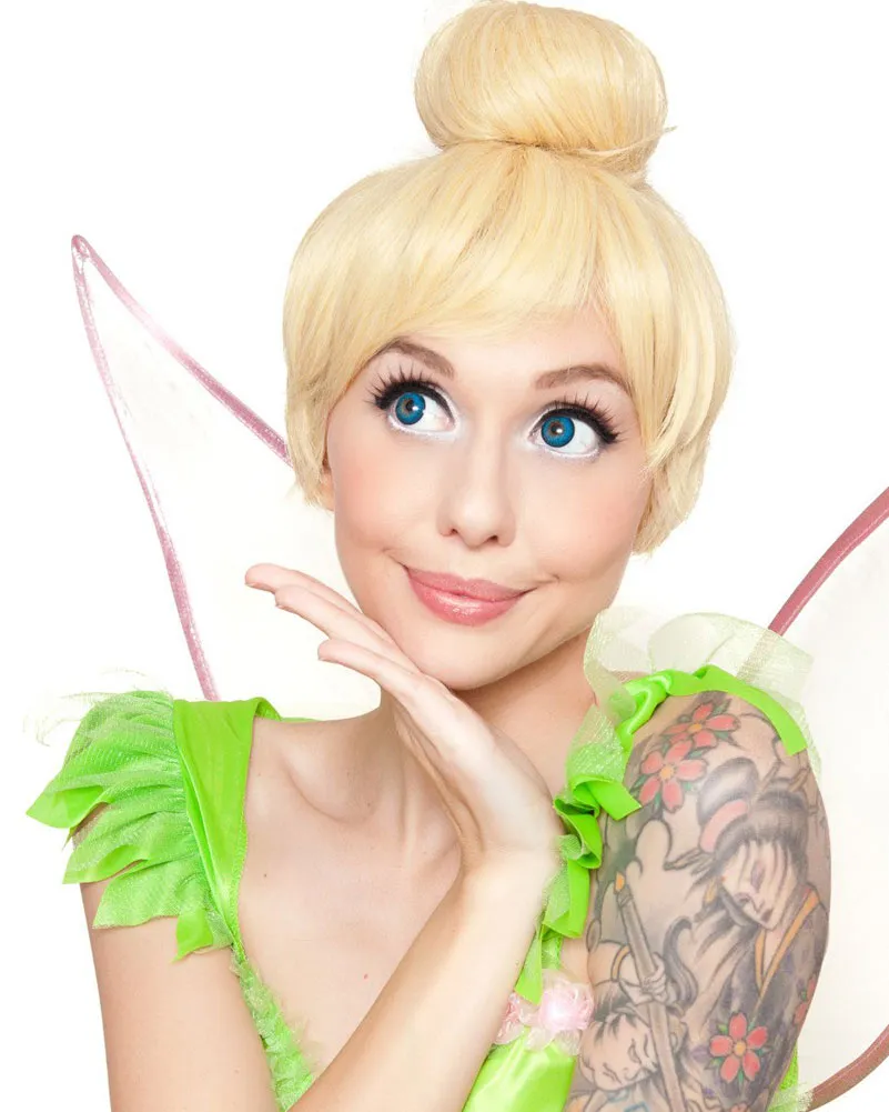 Fairy Bell Premium Blonde Bun Wig