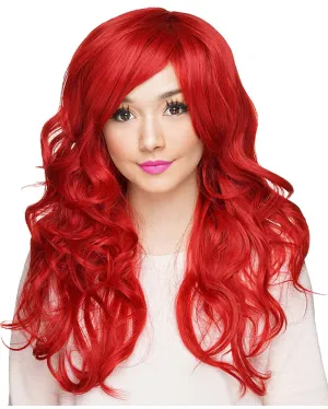 Farrah Siren Premium Long Wavy Red Wig