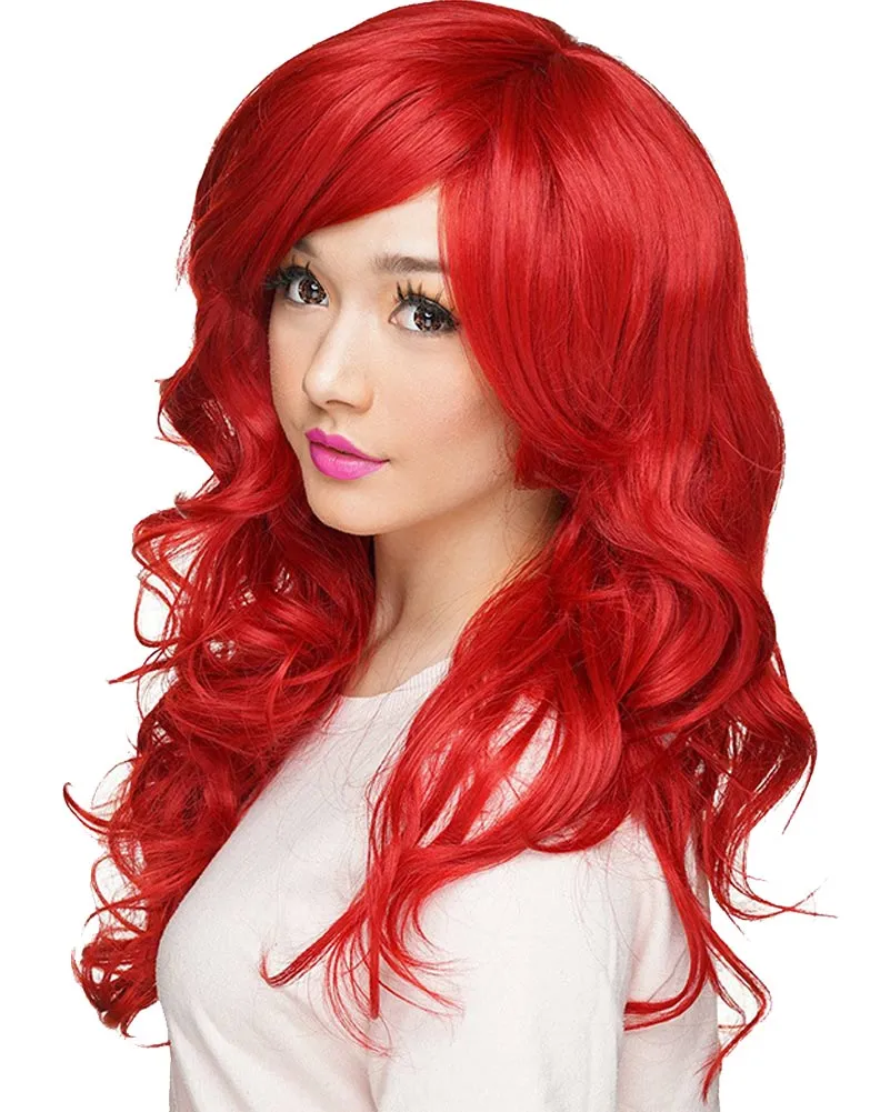 Farrah Siren Premium Long Wavy Red Wig