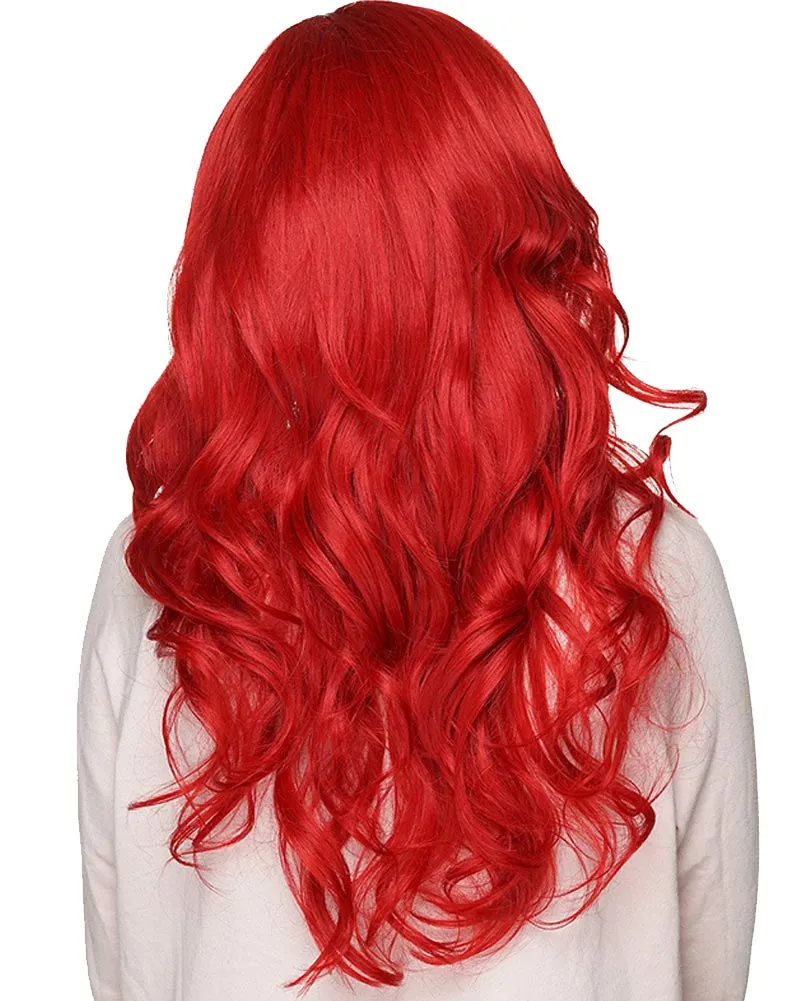 Farrah Siren Premium Long Wavy Red Wig