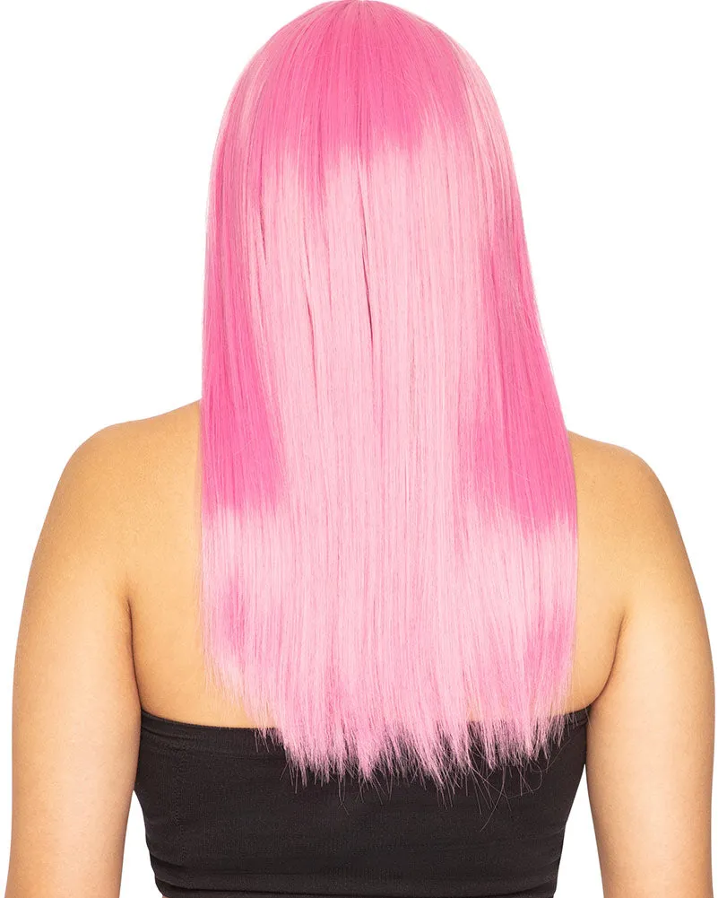 Fashion Deluxe Candy Pink Long Wig