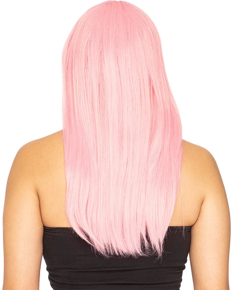 Fashion Deluxe Musk Stick Pink Long Wig