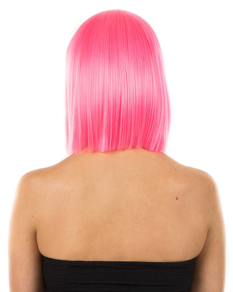 Fashion Deluxe Neon Pink Bob Wig