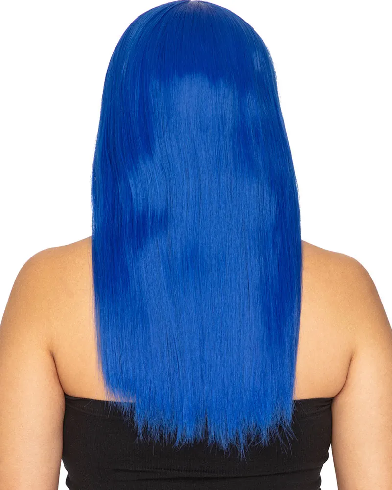 Fashion Deluxe Peacock Blue Long Wig