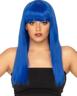 Fashion Deluxe Peacock Blue Long Wig