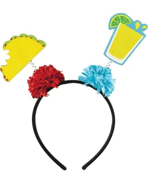 Fiesta Cinco Taco and Tequila Headbopper Glittered Headband
