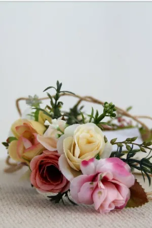 Flower Crown - Pink, White and Cream