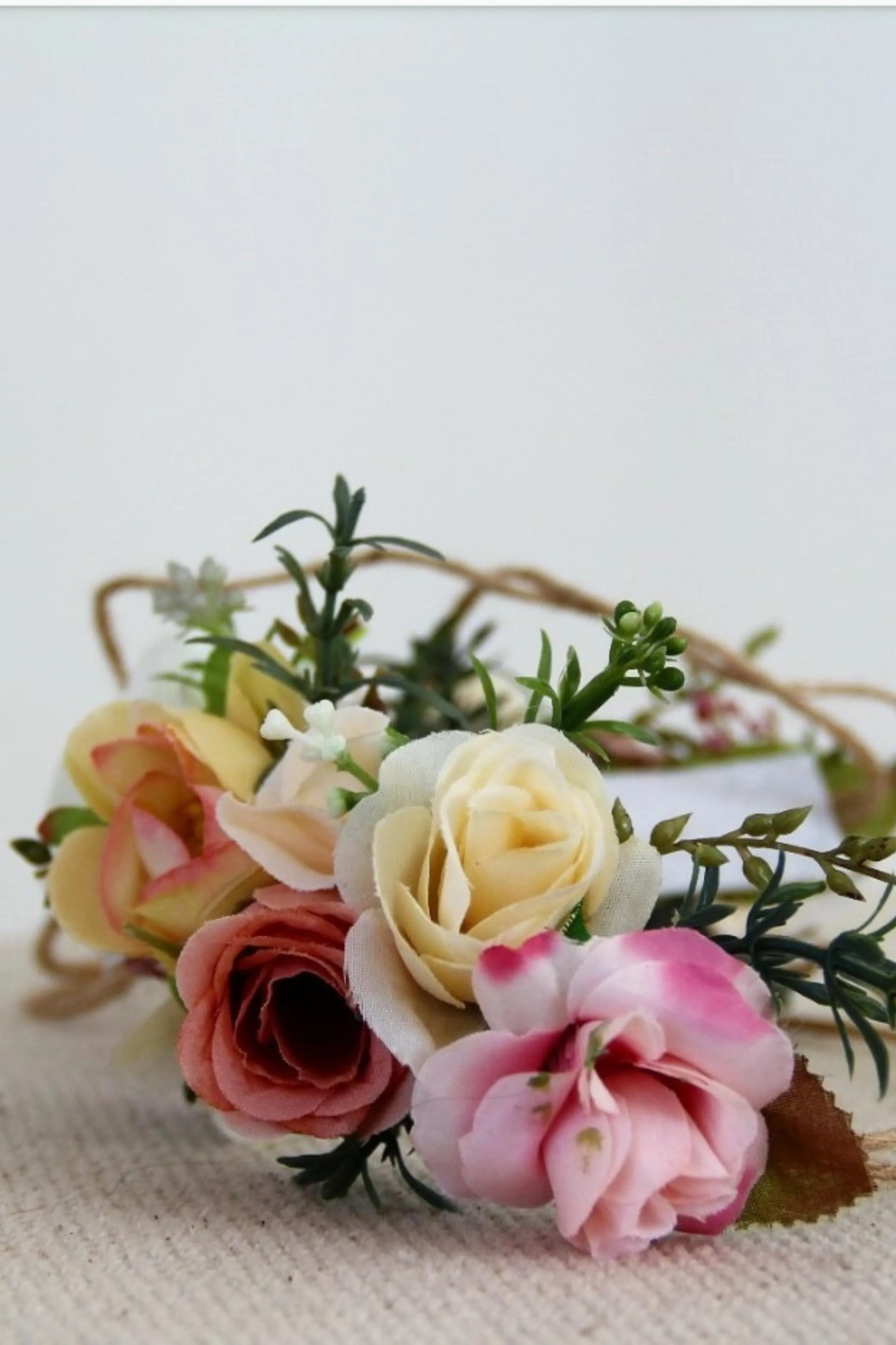 Flower Crown - Pink, White and Cream