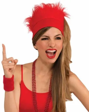 Fluffy Headband Red