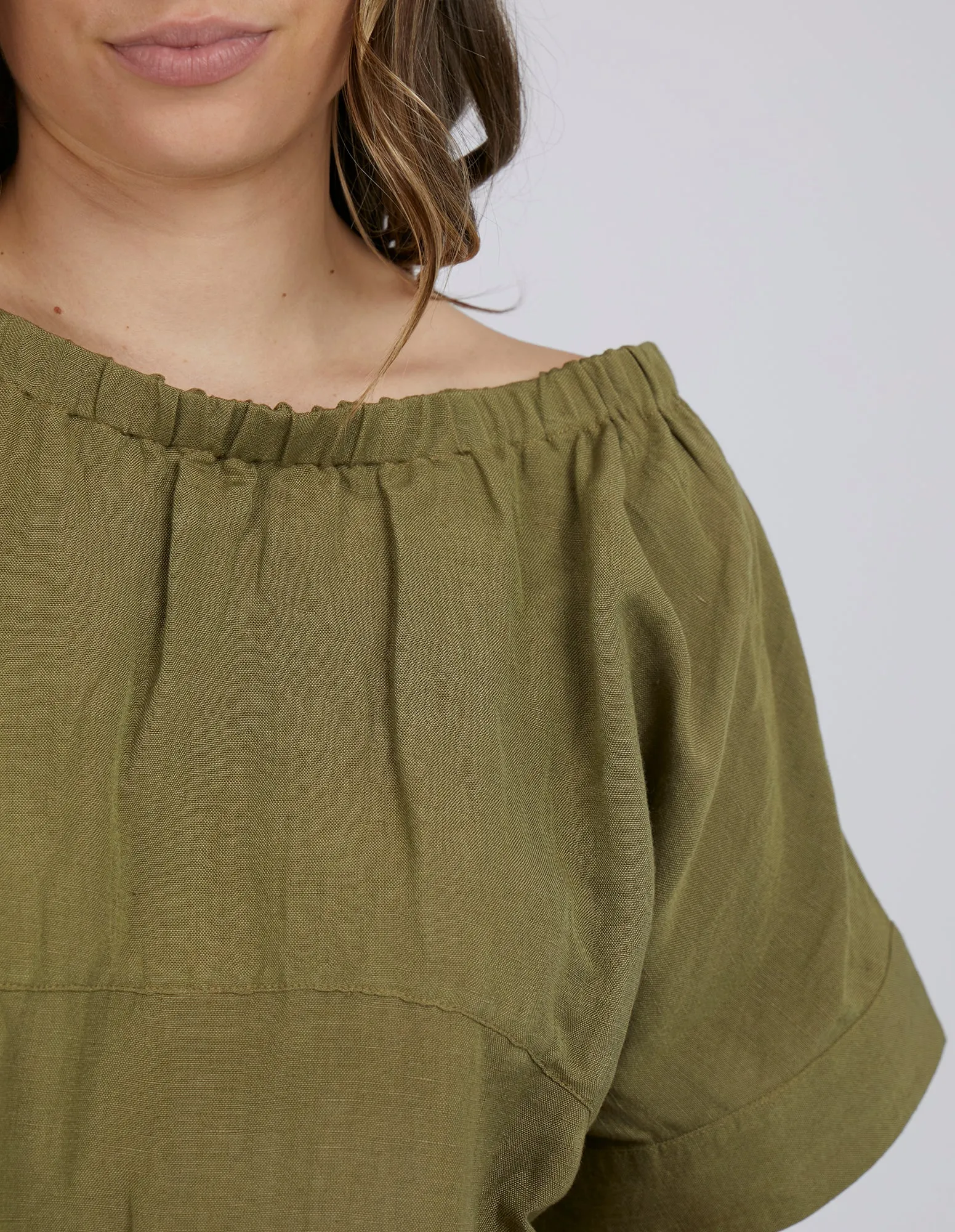 Foxwood Brea Top Olive Green