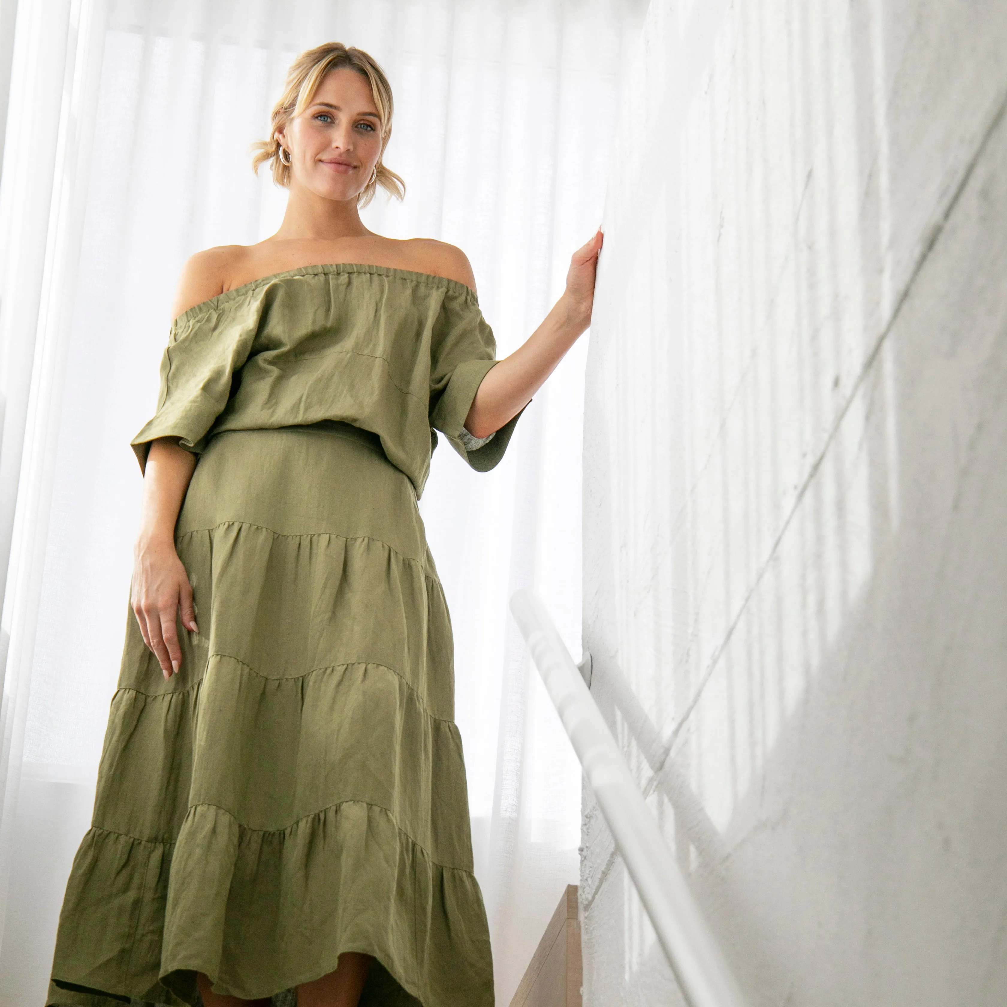 Foxwood Brea Top Olive Green