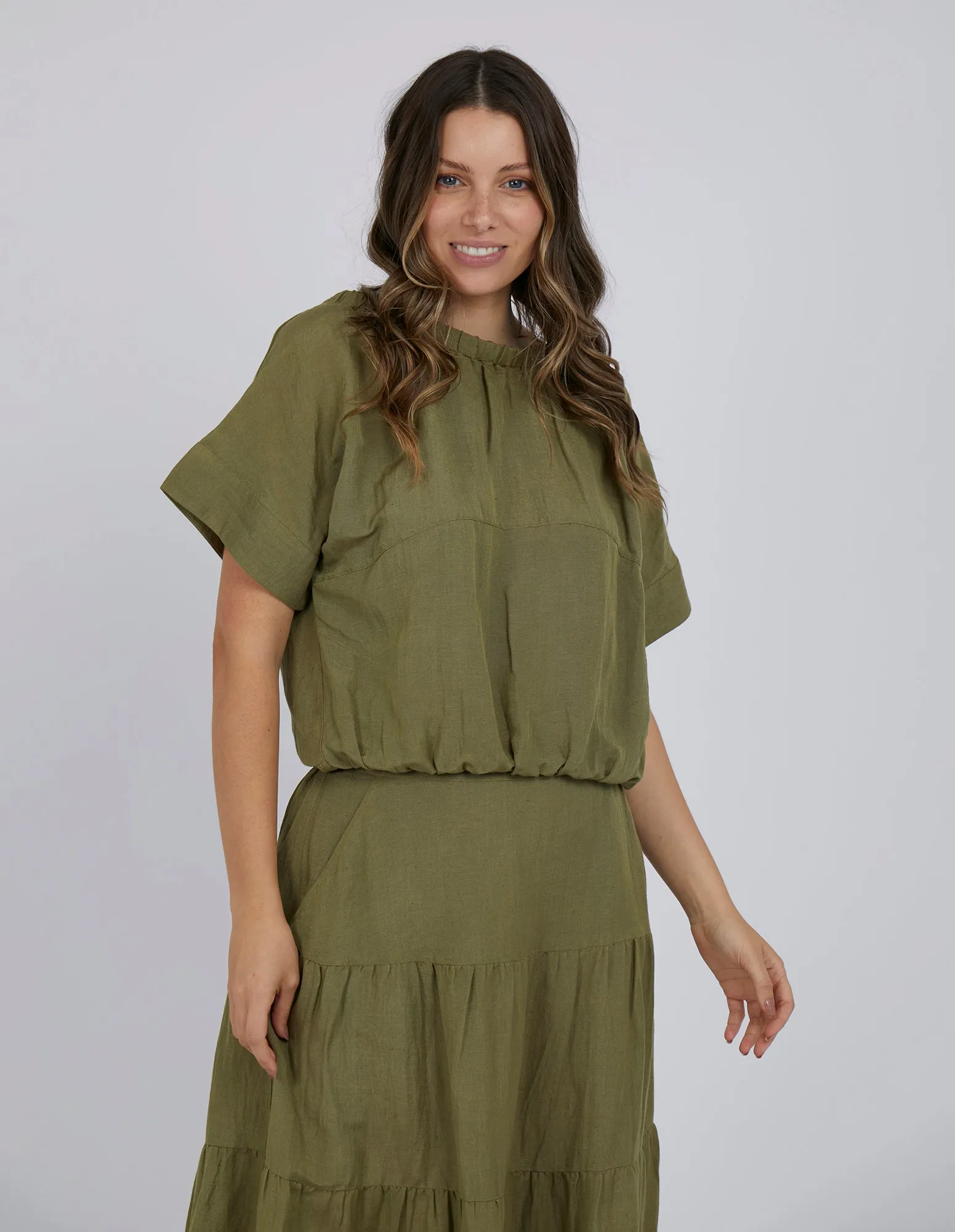Foxwood Brea Top Olive Green