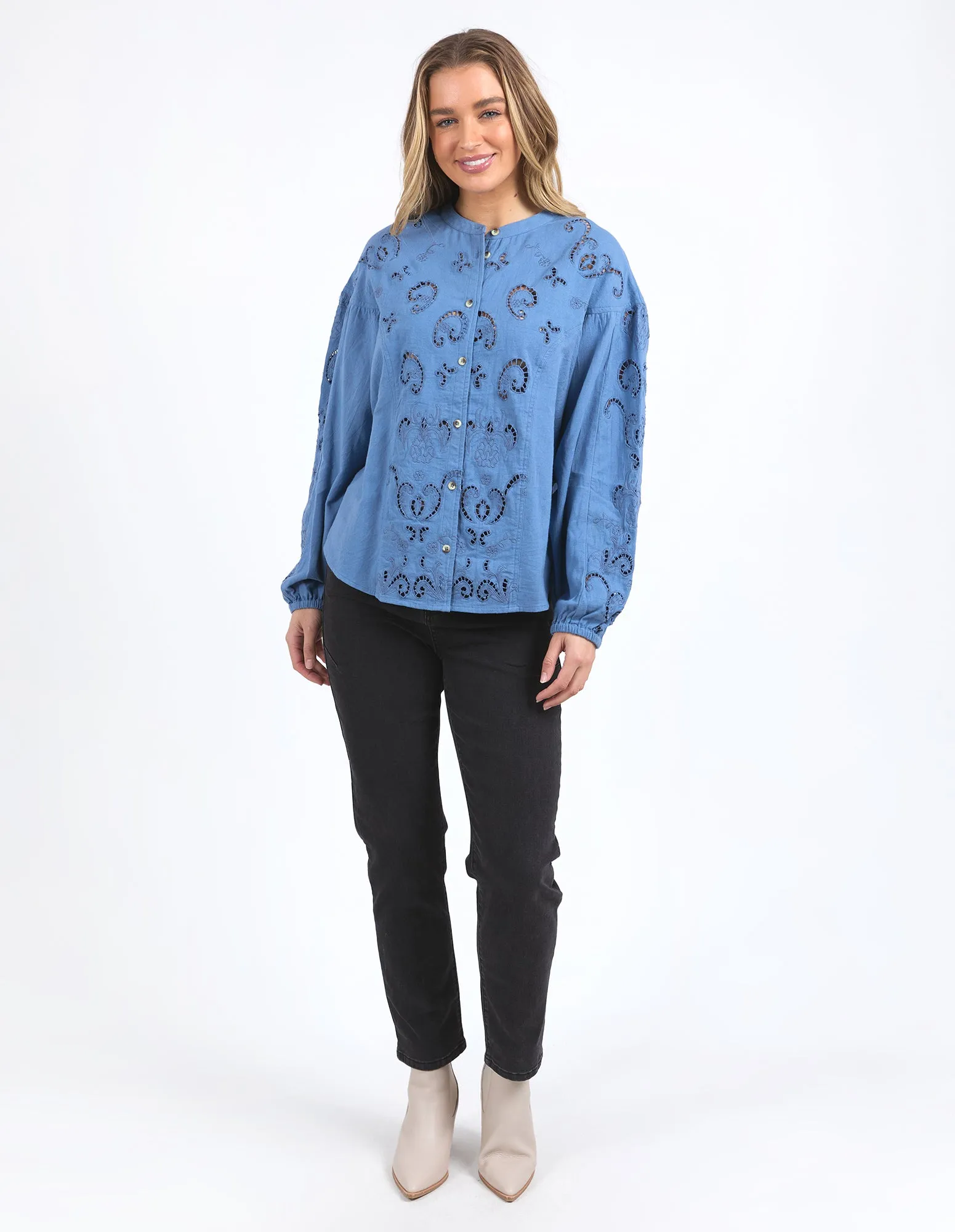 Foxwood Marlowe Blouse Coronet Blue