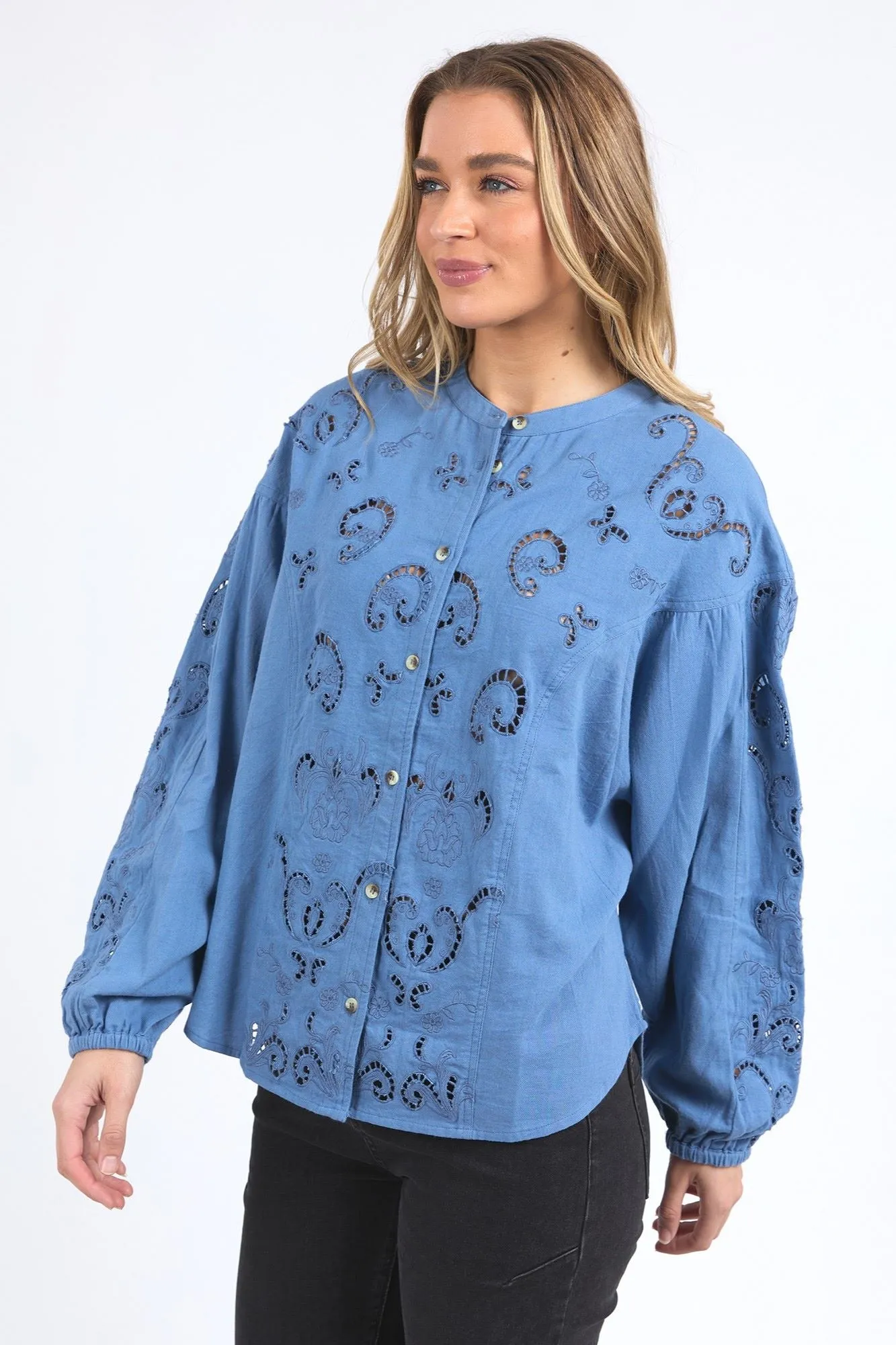 Foxwood Marlowe Blouse Coronet Blue