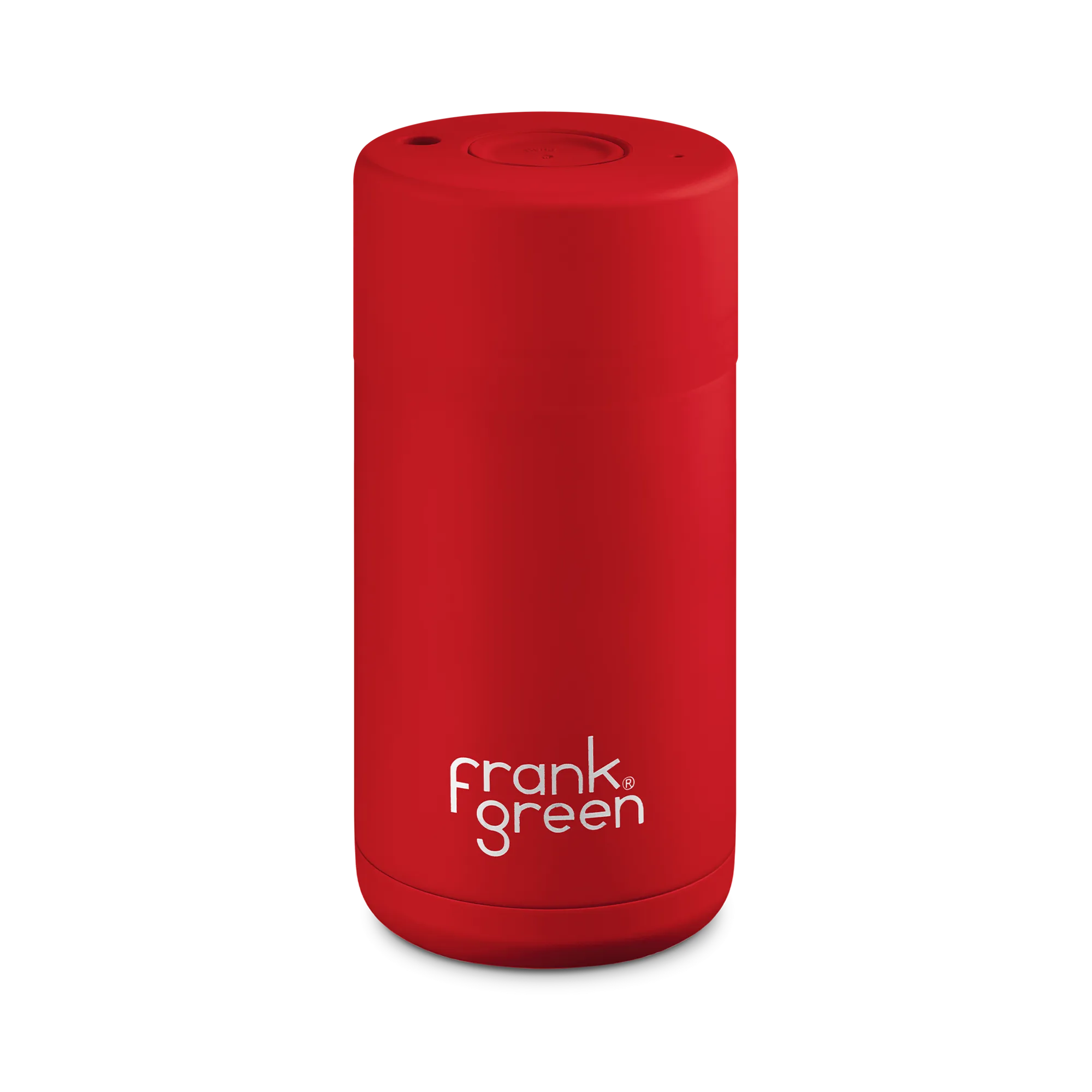 Frank Green 12oz/355ml Reusable Ceramic Cup Atomic Red Push Button