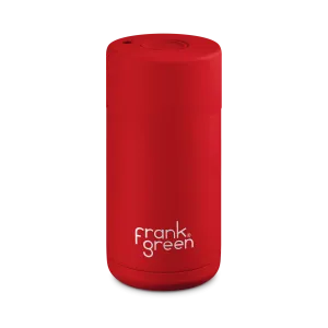 Frank Green 12oz/355ml Reusable Ceramic Cup Atomic Red Push Button
