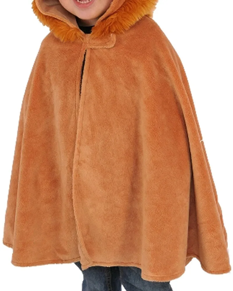 Furry Lion Cub Cape Toddler Costume