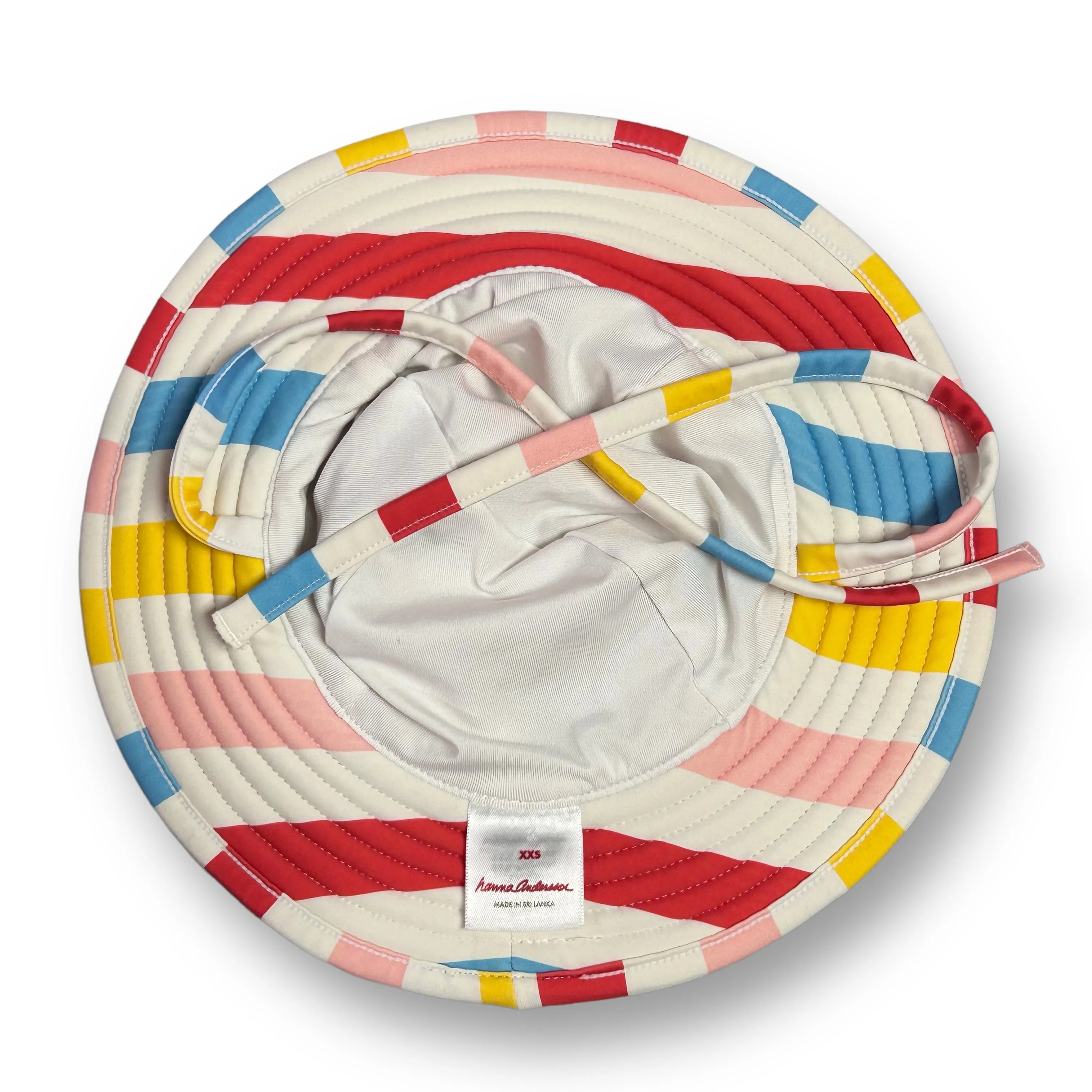 Girls Hanna Andersson Size XXS Multi-Color Striped Beach Sun Hat