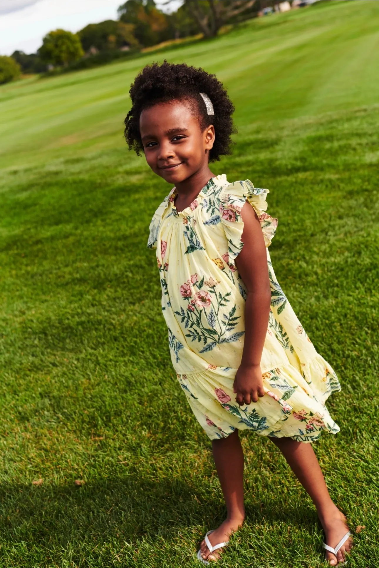 Girls Harper Dress Pale Yellow Poppy